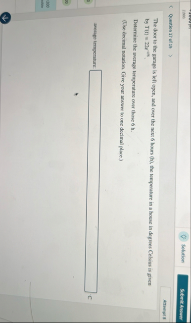 / 1 9 0 0 Solution Question 1 7 of 1 9 The door