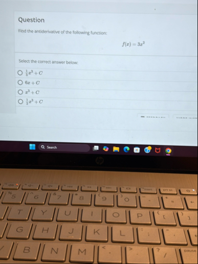 Question Find the antiderivative of the following