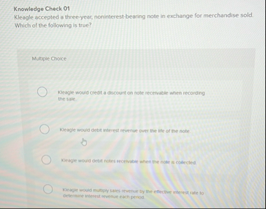 Knowledge Check 0 1 Kleaple accepted a three -