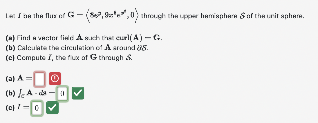 Let I be the flux of G = ( : 8 e ^ ( y ) , 9 x ^