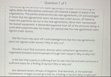 Question 1 of 1 ulium, ure verm us ure rease,