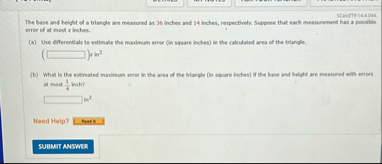 SC SES 4 The base and height el a triangle are