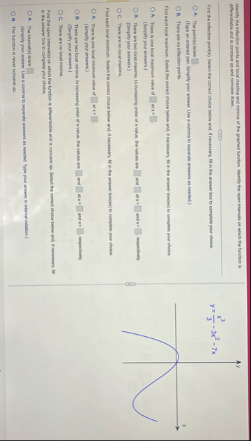 Identity the infection points and local maxima