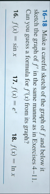 1 6 - 1 8 Make a careful sketch of the graph of f