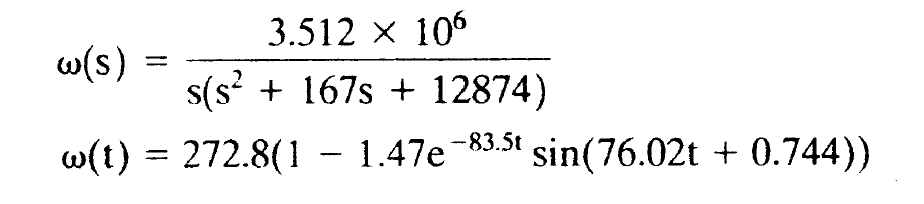 ( s ) = 3 . 5 1 2 1 0 6 ( s ) ( s 2 + 1 6 7 ( s )