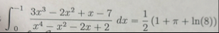0 - 1 3 x 3 - 2 x 2 x - 7 x 4 - x 2 - 2 x 2 d x =