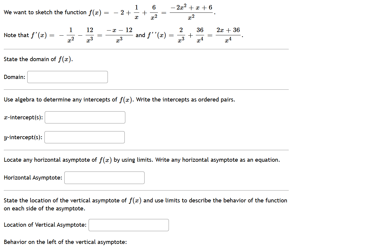 W e want t o sketch the function f ( x ) = - 2 +