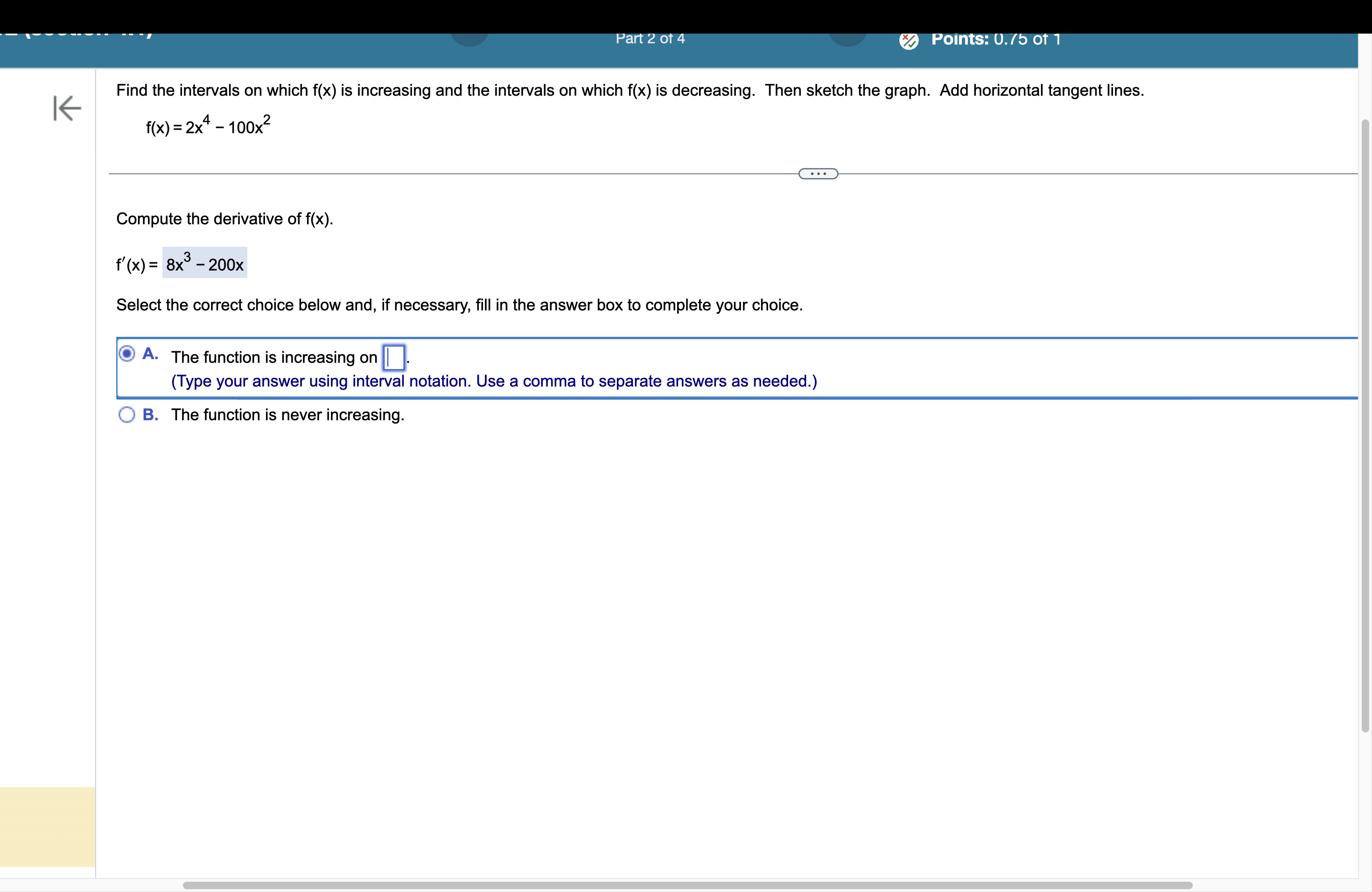 Find the intervals o n which f ( x ) i s