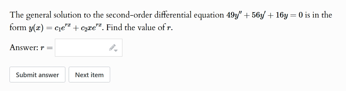 The general solution t o the second - order