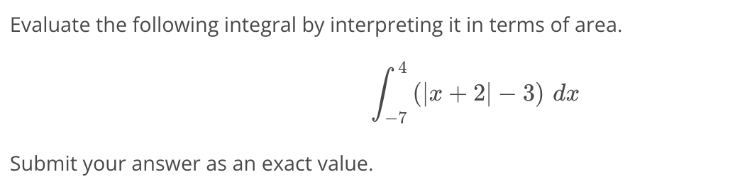 Evaluate the following integral b y interpreting