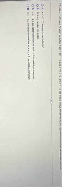 If f ( x ) is a continuous function such that f '