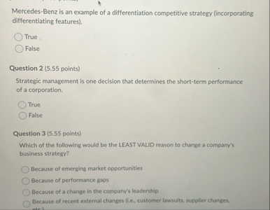 Mercedes - Benz is an example of a