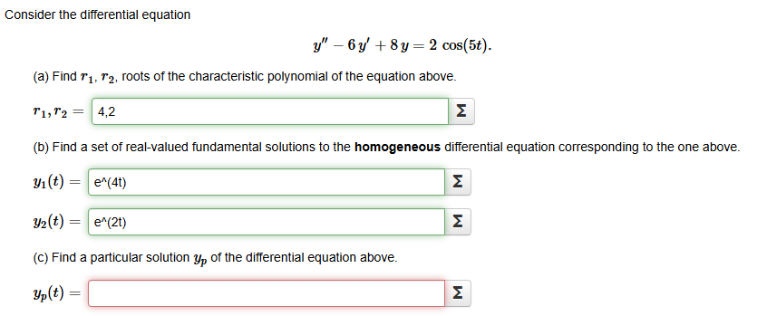 Consider the differential equation y ' ' - 6 y '