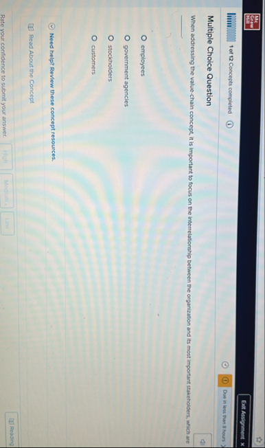 Mc Graw Hiit Ext Aselgrment 1 of 1 2 Concepts