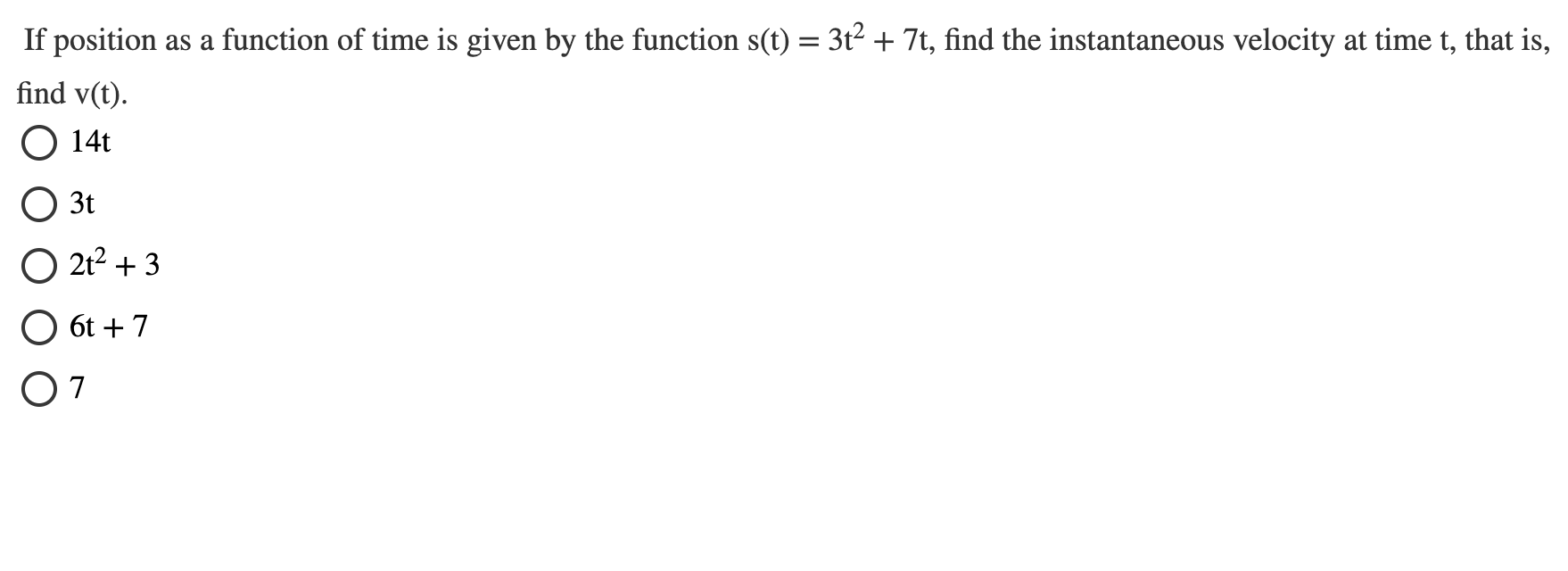 I f position a s a function o f time i s given b