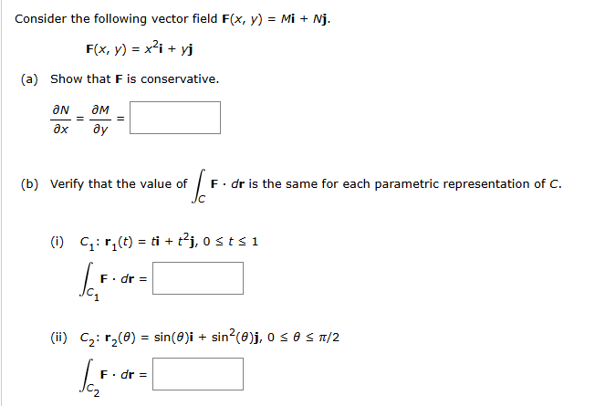 Consider the following vector field F ( x , y ) =