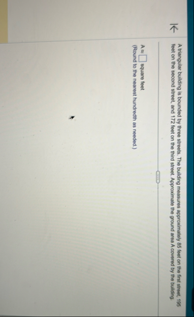 A triangular building is bounded by three