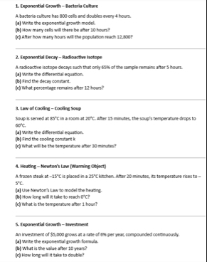 Exponential Growth - Bacteria Culture A bacteria
