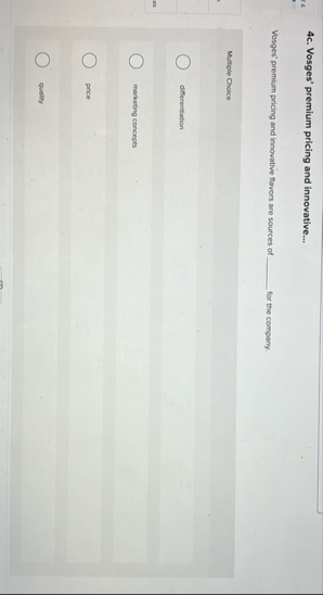 1 4 4 c . Vosges' premium pricing and