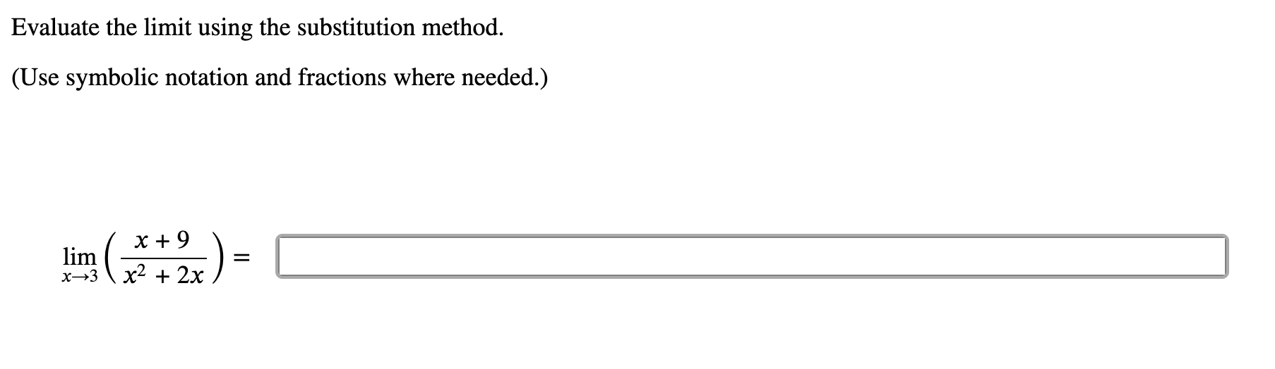 Evaluate the l i m i t using the substitution