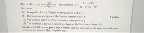 The function y = - 2 x 2 ( x 2 ) ( x - 3 ) has