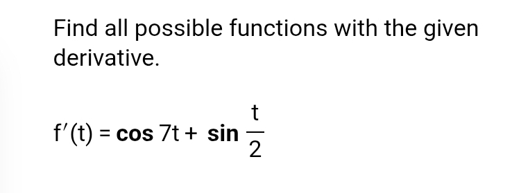 Find all possible functions with the given