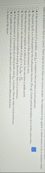 Select all statements that are correct. There may