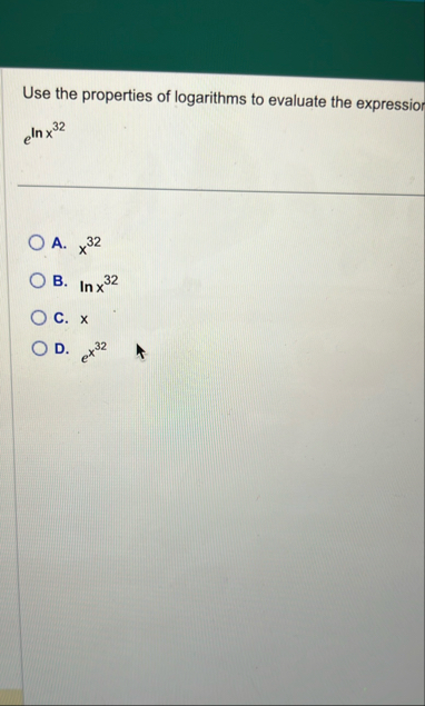 Use the properties of logarithms to evaluate the