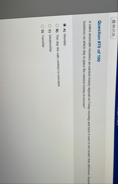 Question # 7 0 of 1 0 0 A sales associate