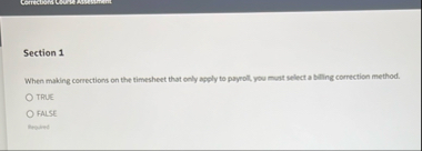 Section 1 When making corrections on the