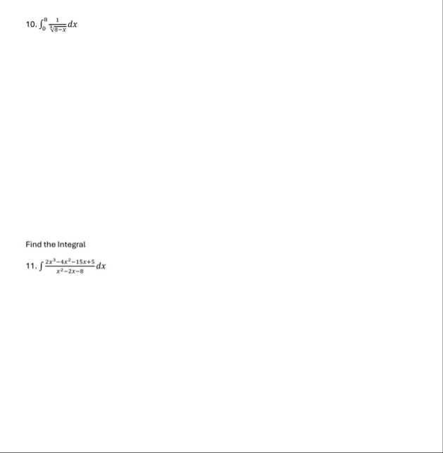 0 8 1 8 - x 3 d x Find the Integral 1 1 . 2 x 3 -
