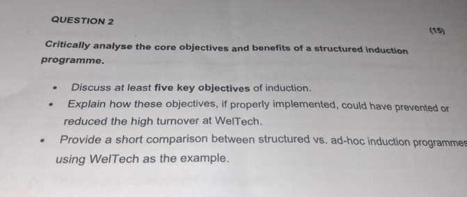 QUESTION 2 ( 1 5 ) Critically analyse the core