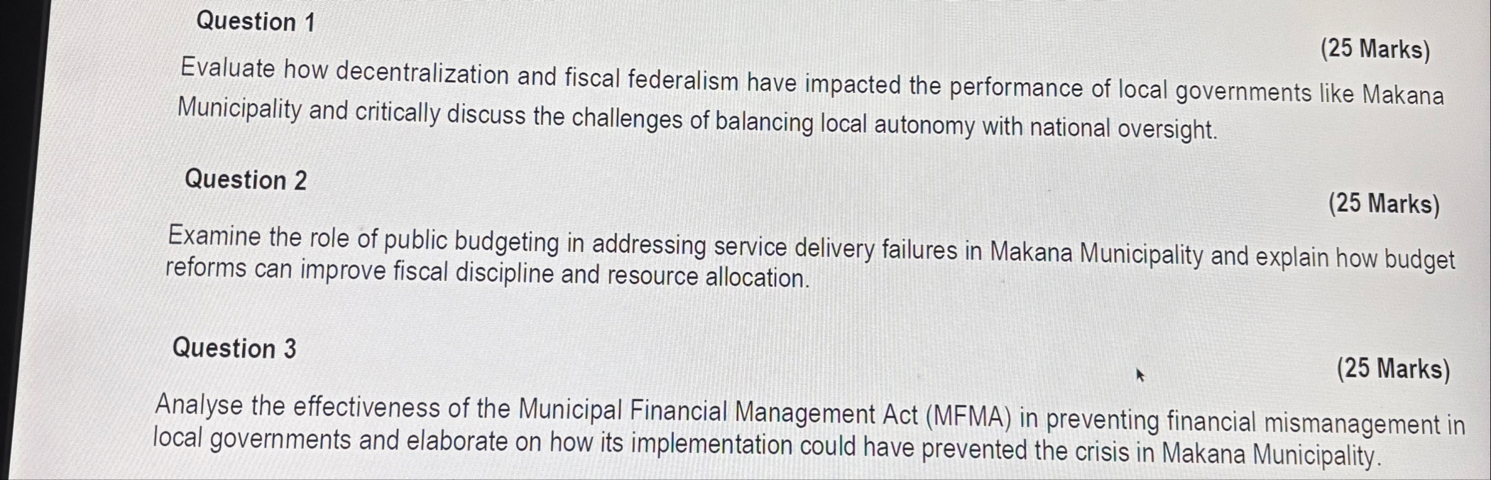 Question 1 ( 2 5 Marks ) Evaluate how