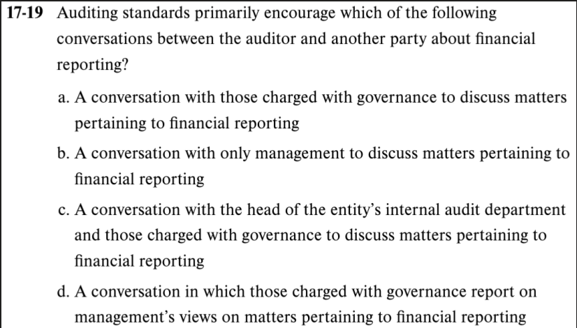 1 7 - 1 9 Auditing standards primarily encourage