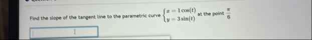 Find the slope of the tangent line to the