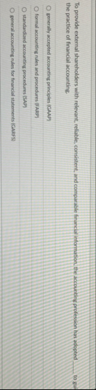 To provide external shareholders with relevant,