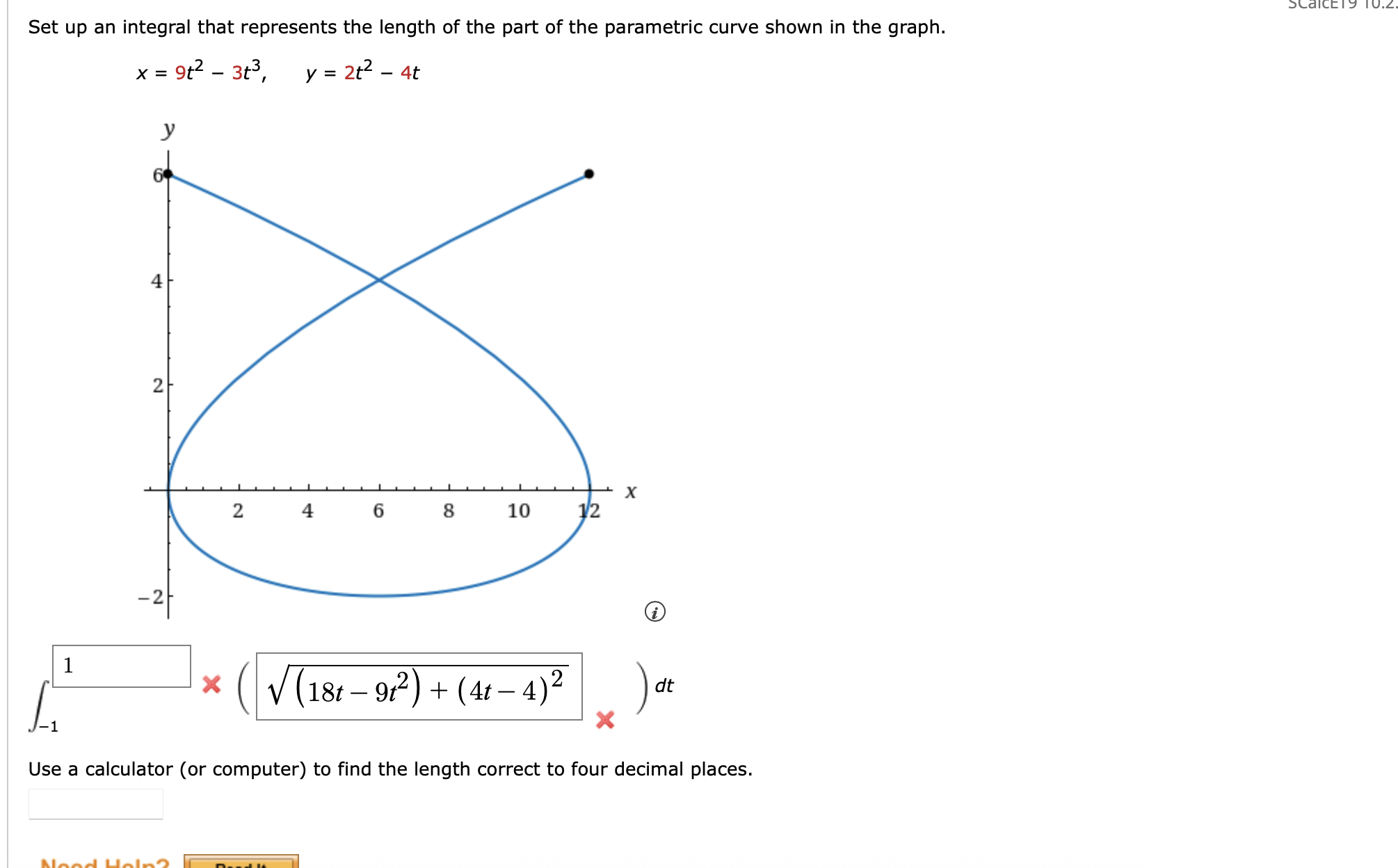 Set u p a n integral that represents the length o
