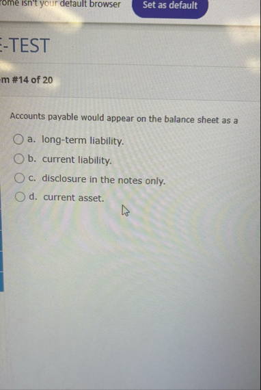ome isn't your default browser - TEST m # 1 4 of