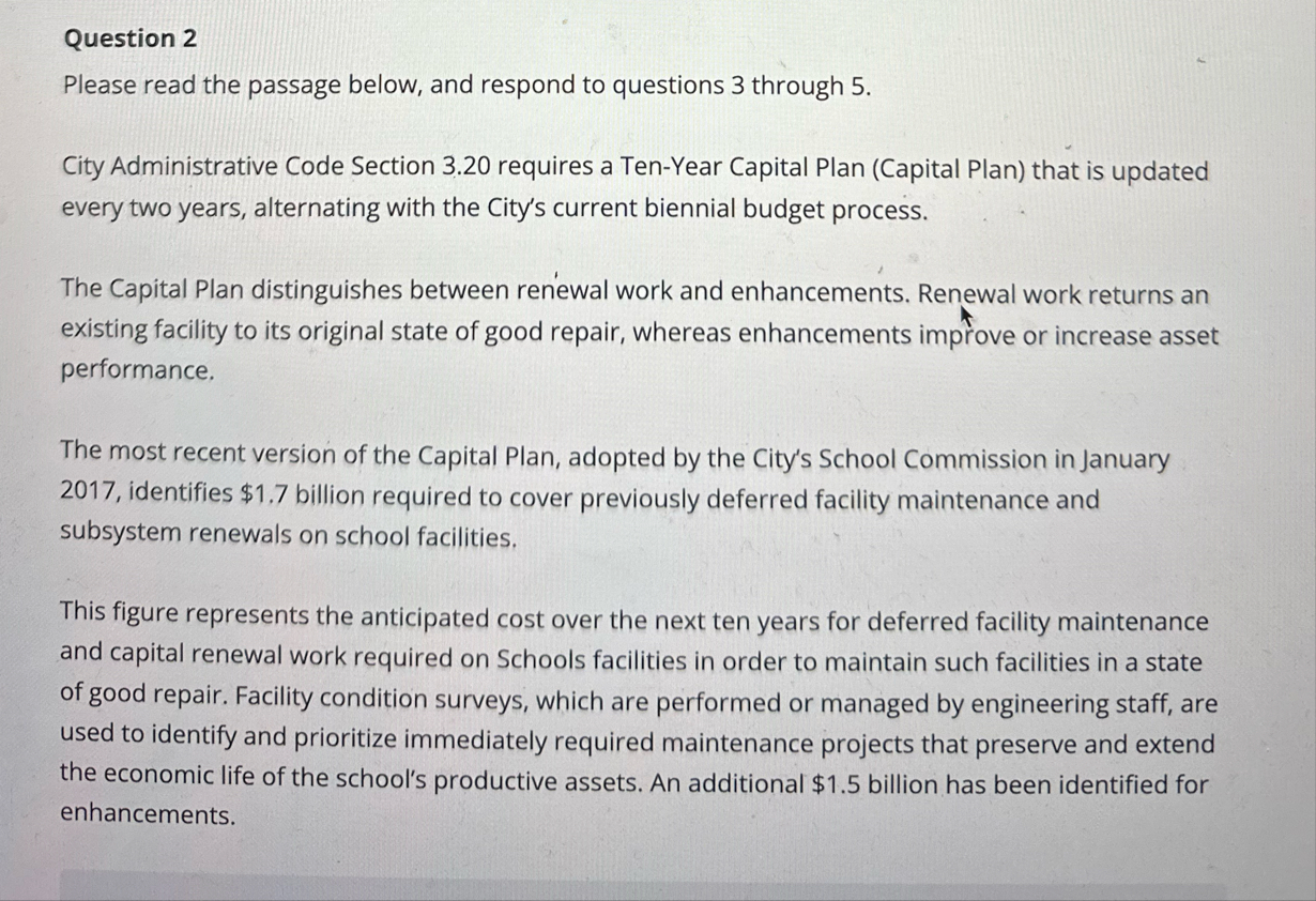 Question 2 Please read the passage below, and