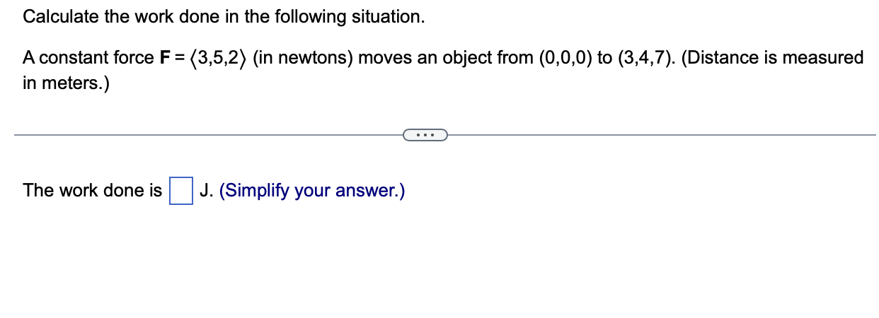 Calculate the work done i n the following
