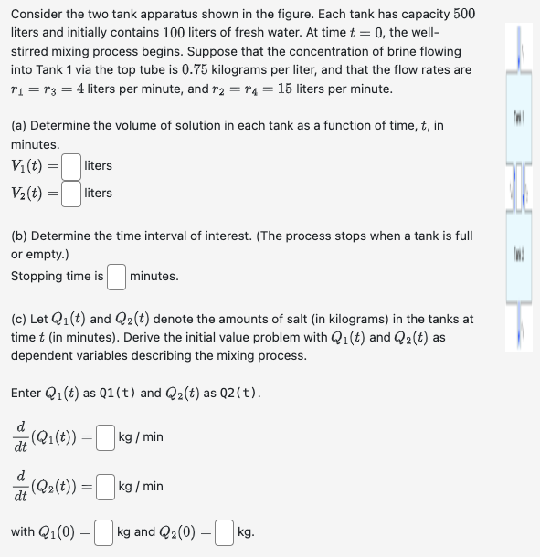 Consider the two tank apparatus shown in the
