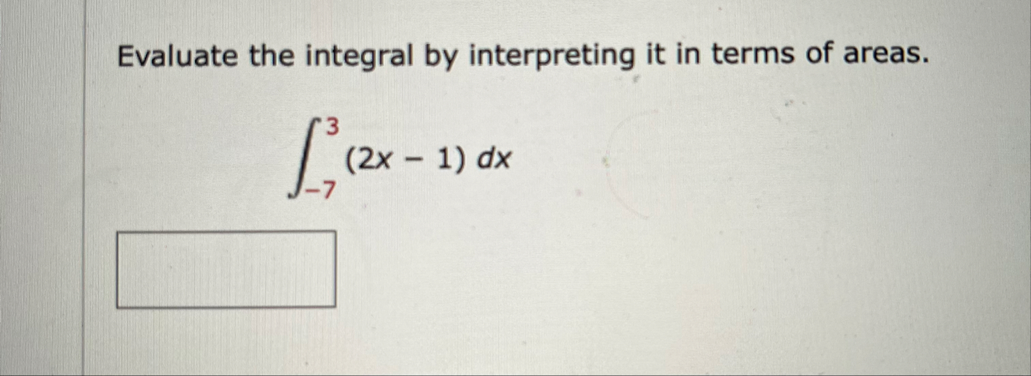 Evaluate the integral by interpreting it in terms