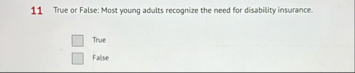 1 1 True or False: Most young adults recognize