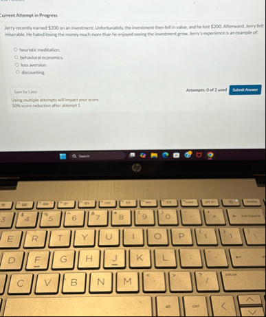 Current Attempt in Progress Jerry recently earned