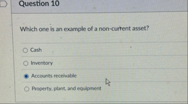 Question 1 0 Which one is an example of a non -