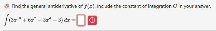 Find the general antiderivative o f f ( x ) .