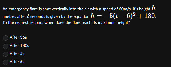 A n emergency flare i s shot vertically into the