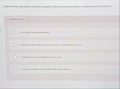 Implementing multinational corporate strategy to