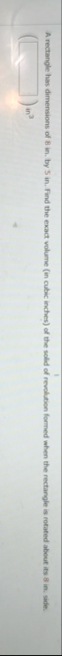 A rectangle has dimensions of B in . by S in .