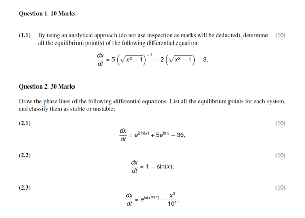 Question 1 : 1 0 Marks ( 1 . 1 ) B y using a n